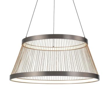 Imagem de Lustre Pendente Nordecor Beys 2942 Cinza / Dourado Led Bivolt