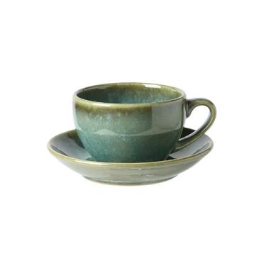 Imagem de Xícaras de chá de cerâmica irregulares simples para uso doméstico japonês - verde jade