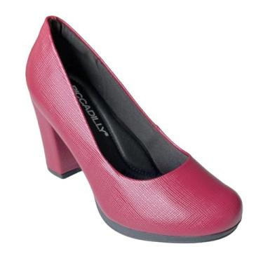 Imagem de Piccadilly, Sapato Scarpin Fem Piccadilly Napa Lux Vermelho 130185-331 Tamanho:34;Cor:Vermelho