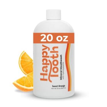 Imagem de Happy Tooth Enxaguante bucal de hidroxiapatita, sem flúor, clareamento dental, remineralizante para força do esmalte, hálito fresco, suporte de microbioma oral, formulado por dentistas, cuidados