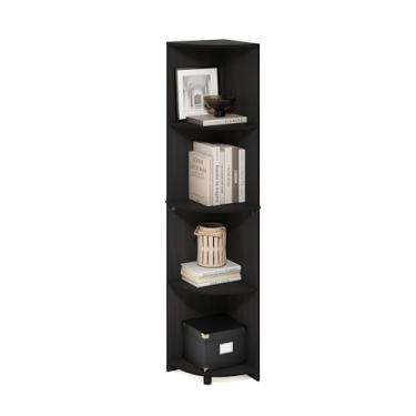 Imagem de Furinno Estante de canto Econ de 4 camadas, estante de livros, café expresso