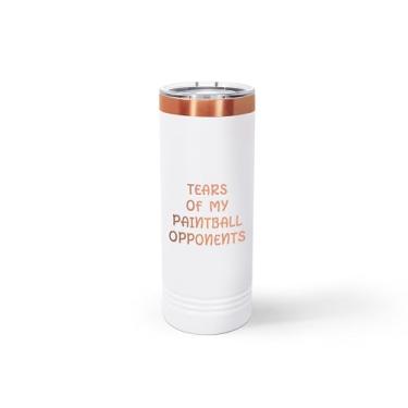 Imagem de SpreadPassion Copo de paintball – Caneca tática de viagem para jogadores de paintball, presente de esportes radicais para ele ou ela (branca)