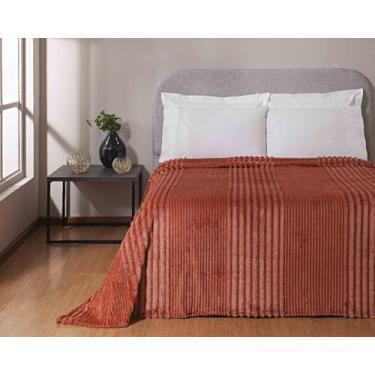 Imagem de Manta Cobertor Zurique Toronto 280 Gr/m² Alta Gramatura Macio e Quente (TERRACOTA (TORONTO), Casal)