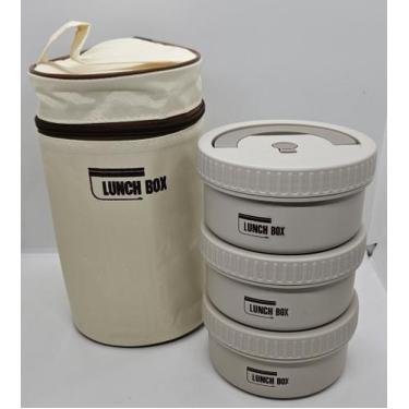Imagem de Jogo De Lancheira/BentoBox Bolsa Témica Com 3 Potes Em Inox - GENERIC