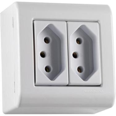 Imagem de Caixa de Sobrepor com 2 Tomadas 2P+T 20 A 250 V Tramontina LizFlex Bra