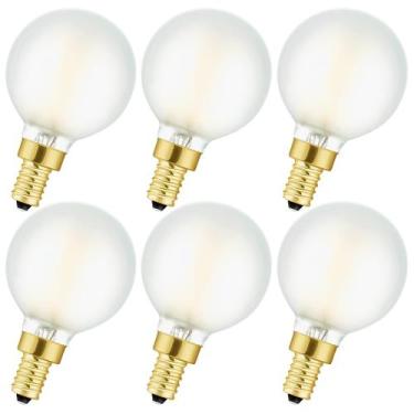 Imagem de Lâmpada LED Leools G16.5 6W E12 regulável 600lm 2700K, pacote com 6