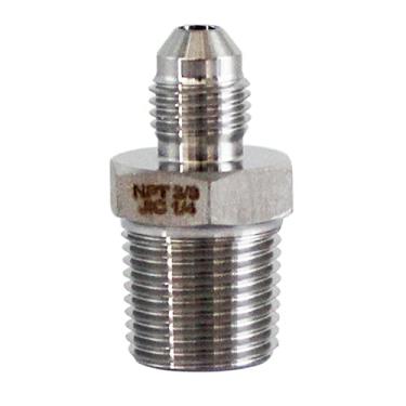 Imagem de HFS (R) 3/20.3 cm NPT macho para 1/10.2 cm JIC macho adaptador tubo alargado conector de tubo de aço inoxidável 304