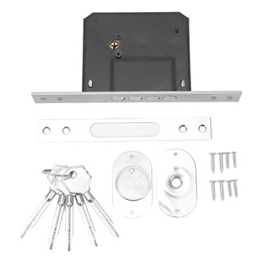 Imagem de Porta Parafuso Morto Caso Corpo Premium Rodada Deadbolt Porta Interna Trava Corpo Fechadura De Entrada Segura para Portas De Metal De Madeira Fechadura Mecânica Preta com 5 Chaves