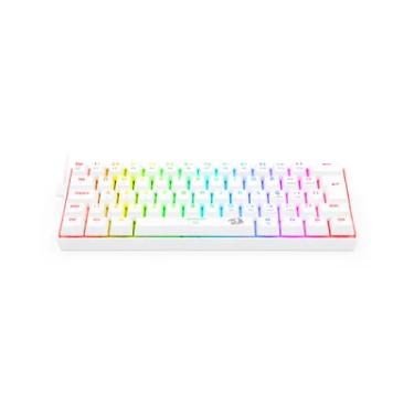 Imagem de Teclado Redragon Mecânico Gamer Dragonborn, RGB, 60%, Switch Marrom, Branco, Abnt2