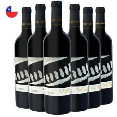 Imagem de Kit com 6 Vinhos Chilenos Tinto Seco Cabernet Sauvignon Cuentos del Fu