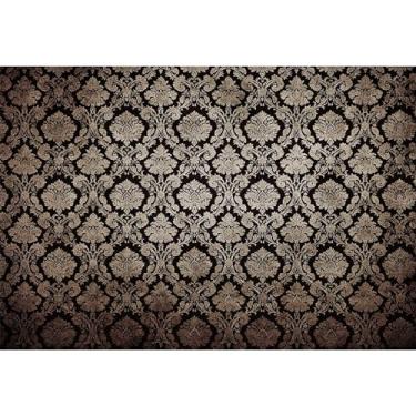 Imagem de dnldliq Pano de fundo texturizado clássico europeu de 1,8 x 1,2 m, preto e dourado, damasco vitoriano, decoração de aniversário, chá de bebê, decoração de quarto, faixa para crianças e adultos