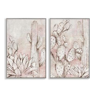 Imagem de Stupell Industries Conjunto de arte giclée emoldurado de 2 peças Botanical Oasis Guardians por Luna Mavis, 76 x 50 cm