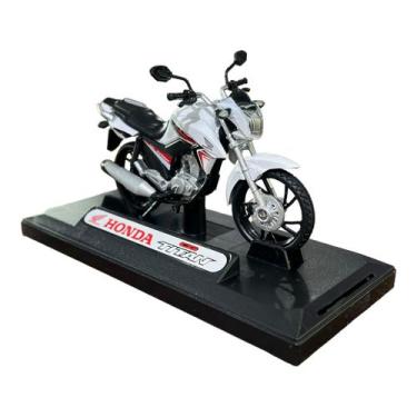 Imagem de Miniatura Moto Honda CG Titan 160 Branco 1:18 - California Toys