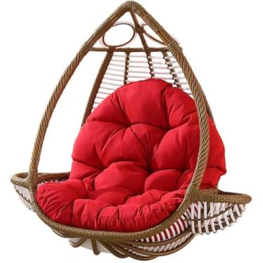 Imagem de Almofada de cadeira balanço para cadeira balanço de rato de pátio de jardim, almofada de cadeira de rede em forma de ovo para decoração de móveis de interior / exterior, D