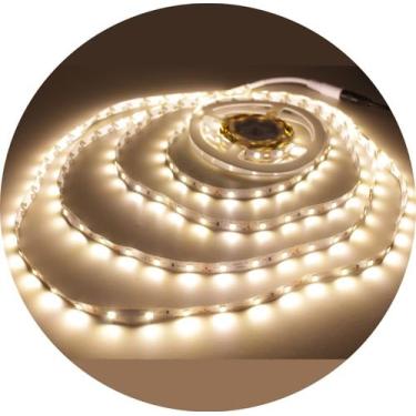 Imagem de Fita Led 3528 Branco Quente Amarela 10m (2x5m) Fonte Biv