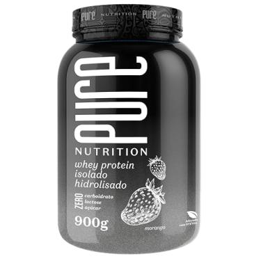 Imagem de Whey Protein Isolado e Hidrolisado 900g – Pure Nutrition (900g, Morango)