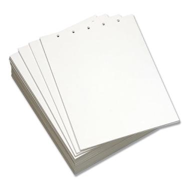 Imagem de Lettermark Papel de cópia de folha de corte personalizado, 92 brilhantes, 5 furos (5/16"), topo perfurado, peso de 9 kg, 8,5 x 11, branco, 500/resma