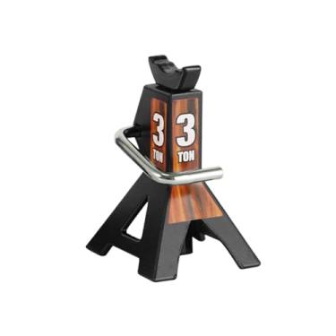 Imagem de MERIGLARE Macaco de chão para carro RC de 3 toneladas, ferramenta de reparo, acessório de simulação, altura ajustável, decoração de brinquedo para caminhão RC, Preto