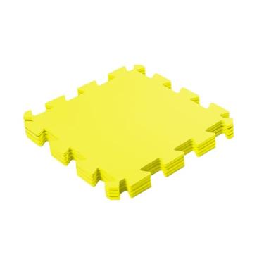 Imagem de Tapete de EVA Infantil Colorido, Placas de Tatame Encaixáveis, 04 Peças, Multicolorido (Amarelo)