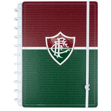 Imagem de Caderno Inteligente Time Fluminense Tamanho Grande Capa Dura Discos Universitário Escolar Folha Destacável