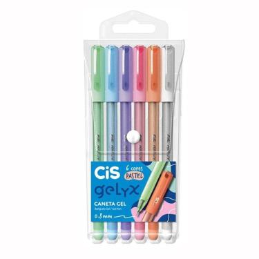 Imagem de Caneta gel 0.8mm Gelyx 5.7117 com 6 cores pastel - Cis