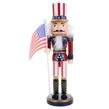 Imagem de PACKOVE Bonecos de quebra-nozes de Natal, fantoche de soldado de nozes de madeira, enfeite de quebra-nozes de Natal para decoração de escritório em casa