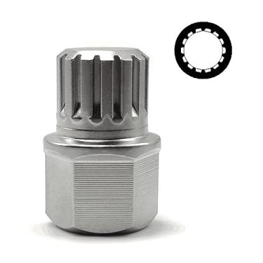 Imagem de JEUCLEL Chave de porca de trava de roda 12/14PT - compatível com BMW, ferramenta de remoção de porcas antifurto