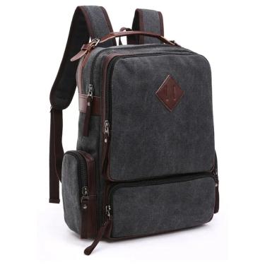 Imagem de Mochila Illinois Canvas de grande capacidade para notebook de 15 polegadas