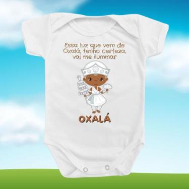 Imagem de Body Roupa Para Bebê Orixás Oxalá Umbanda Candomblé - Borizinho Baby, 