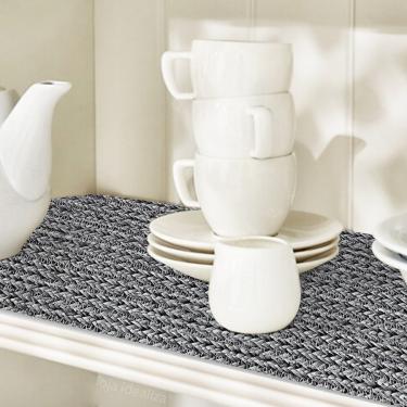 Imagem de Forro Armário Gaveta Prateleira Tricot Cinza 4 Metro X 45cm