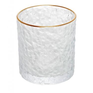 Imagem de Kit 2 Copo Whisky Cristal Borda Dourada 340 Ml - Lyor