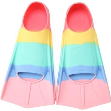 Imagem de Barbatanas curtas infantis Foyinbet para mergulho na piscina