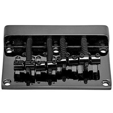 Imagem de Domary 4 Cordas Baixo Ponte Arremate Engrossado Caixa Elétrica Placa de Guitarra Acessórios Instrumento 85mm Preto (Preto)