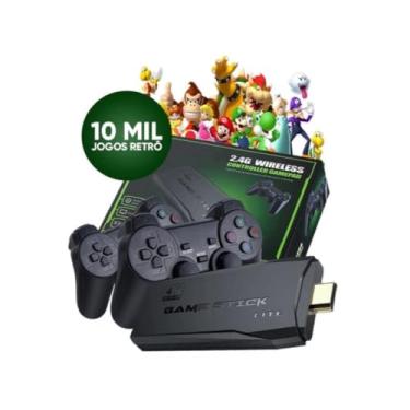 Imagem de Game Stick Lite Console de Videogame Retrô com 10.000 Jogos, 2 Controles Sem Fio, Saída HDMI 4K HD, Compatível com Multi-Emuladores, Cartão SD 64GB
