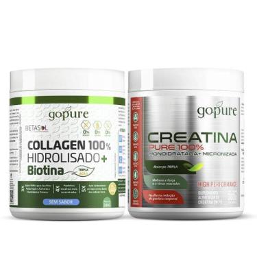 Imagem de COLÁGENO 100% Hidrolisado + CREATINA 100% Monohidratada GoPure - GoPur