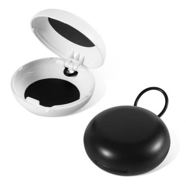 Imagem de 2 capas de transporte de tampões de ouvido, mini estojo portátil organizador de fones de ouvido com cordão, caixa de armazenamento pequena para viagens, negócios, atividades ao ar livre, bugigangas e