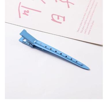 Imagem de Clipes de cabelo Clipes de bico de pato clipes de jacaré clipes de metal prateado para pentear e enrolar por cabeleireiro ou bricolage em casa - 9,5 cm, pacote com 17