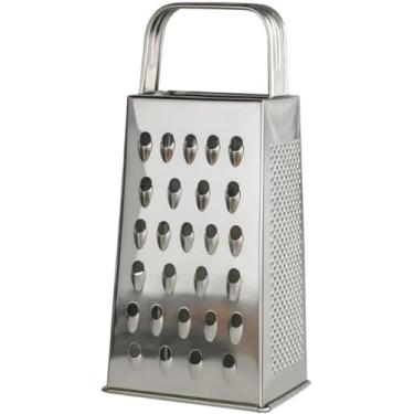 Imagem de Ralador 4 Faces em Aço Inox 18 cm – Multiuso para Queijo, Legumes e Verduras, Durável e Antiferrugem