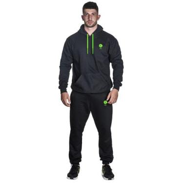 Imagem de Kit Conjunto De Moletom Calça E Blusa De Frio Neon Liso Ou Estampado -