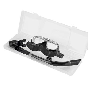 Imagem de Kit Máscara e Snorkel Seasub Prata/Preto-Preto