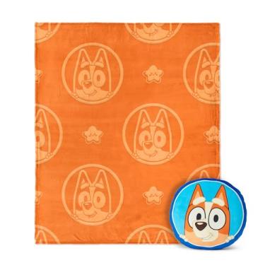 Imagem de Bingo Impressions Cobertor e Conjunto de Travesseiro, Cobertor de Toque de Seda de 101,6 cm x 127 cm com Travesseiro de Personagem Combinando – Cobertor Macio e Confortável para Presentes