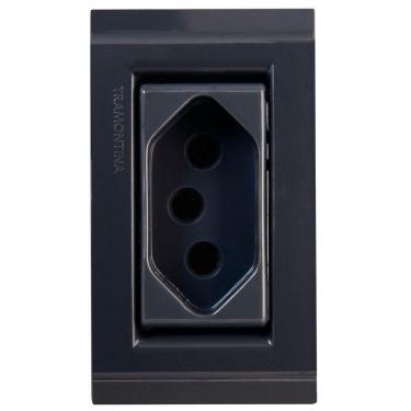 Imagem de Conjunto Para Móvel 1 Tomada 2p+t 20 A Tramontina Liz Grafite Tramontina