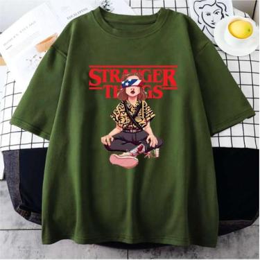 Imagem de Camiseta Stranger Things Unissex 100 Algodão - Sneko, Verde, GG