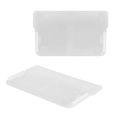 Imagem de ascavs Divisórias de gaveta de plástico pequenas para armário de armazenamento, largura 40716, pacote com 40, transparente e branco (pacote com 40716-40)