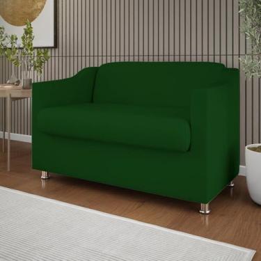 Imagem de Sofá Namoradeira 2 Lugares Tilla Sala de Espera – Balaqui Decor Cor:verde