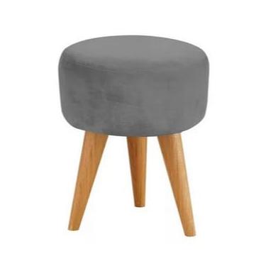 Imagem de Puff Redondo Pé Palito Banqueta 36x36cm Reforçada(CINZA)