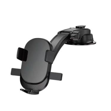 Imagem de Suporte Celular Carro Veicular Trava Anti Queda 360º GPS Ventosa Painel Anti Queda(1)