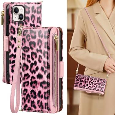 Imagem de Antsturdy Capa carteira compatível com iPhone 15 para mulheres e homens 【Bloqueio RFID】, couro PU Apple iPhone 15 capa transversal para celular com zíper alça de pulso capa flip suporte de cartão de