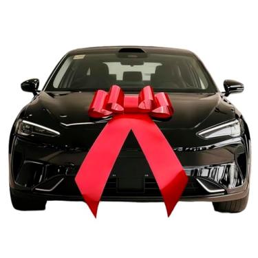 Imagem de Grande laço de presente de 76 cm para caixa de presente grande, festa de aniversário, Natal com 2 pequenos laços de puxar