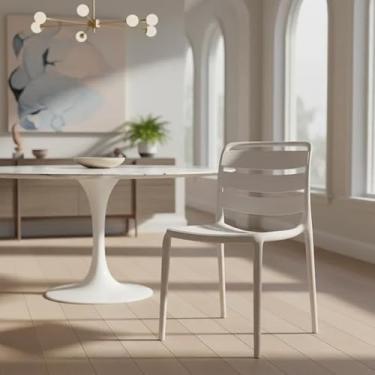 Imagem de Kit com 4 Cadeiras Lisboa, Sem Braço, Conjunto de Cadeiras para Sala de Jantar (nude)